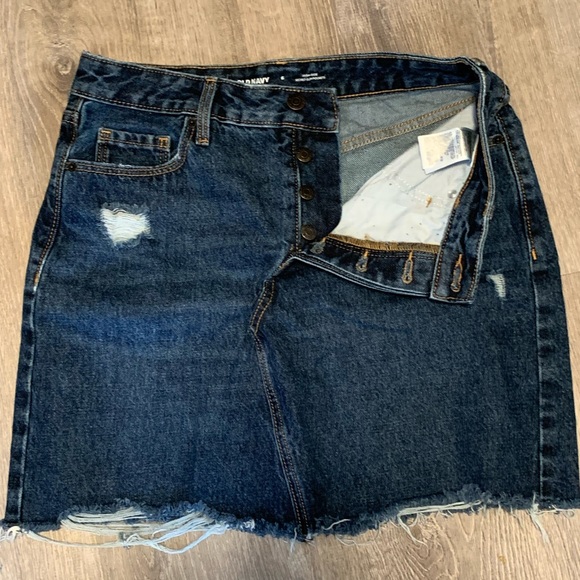 High-Waisted Button Fly Jean Skirt -NWOT - Picture 4 of 7